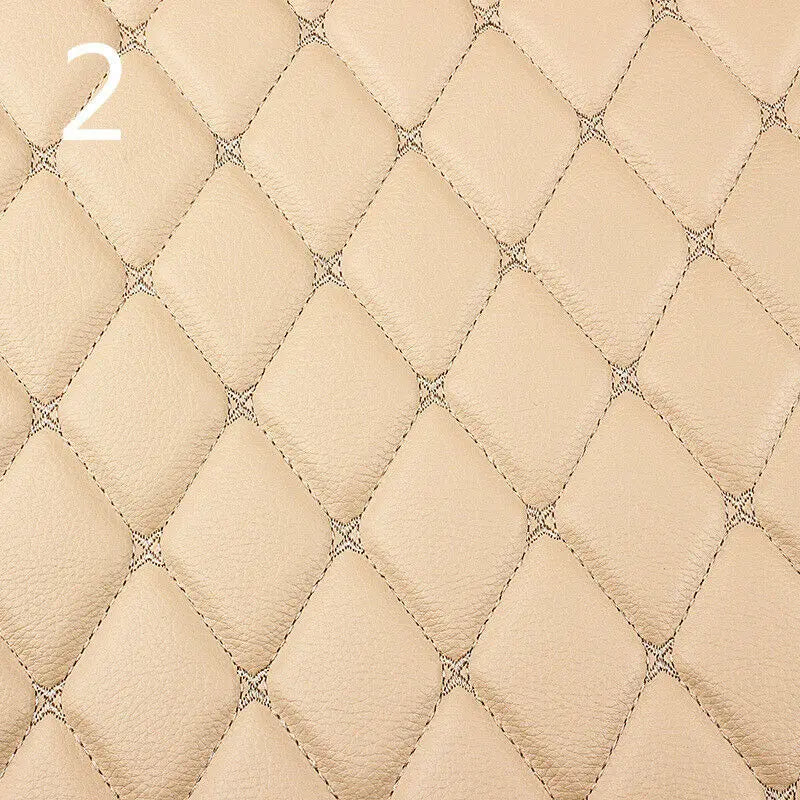 100x158cm Faux Leather Fabric Sponge Quilted Embroidered Car Interior Material and Home Decor PVC Fabric