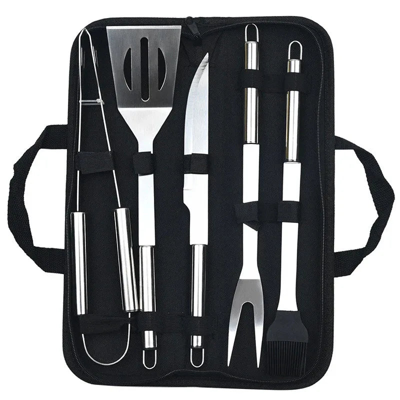Stainless Steel Barbecue Tool Set For Outdoor Cooking Adventures