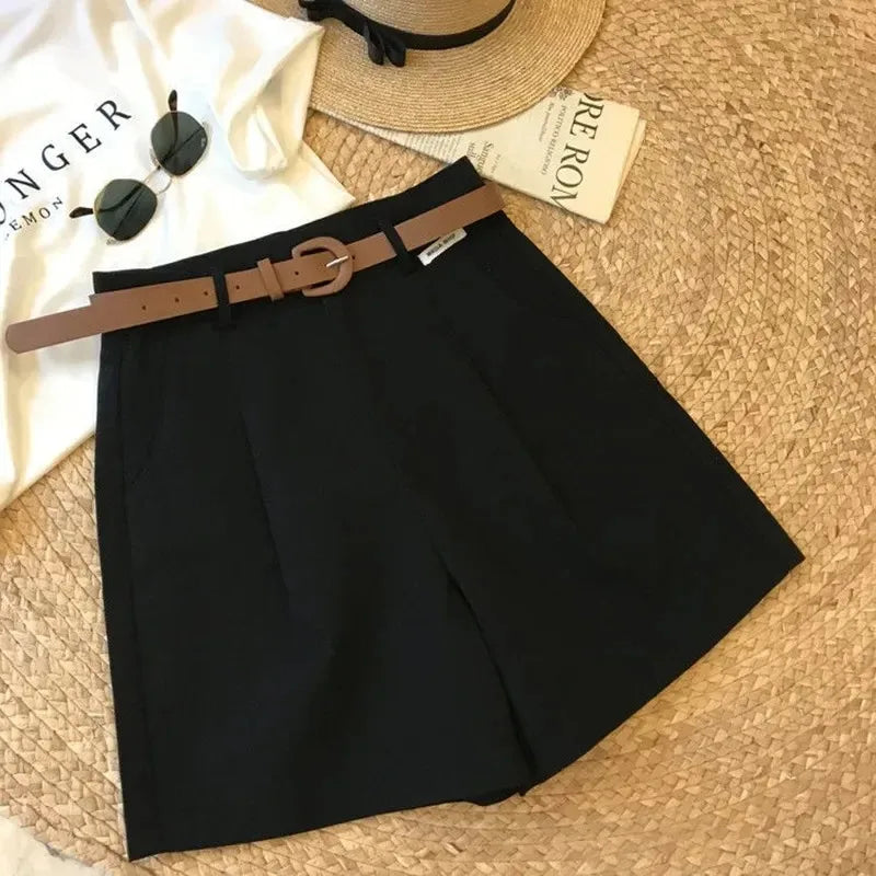 CN Guangdong Wide Leg Cotton Blend Women Shorts Casual