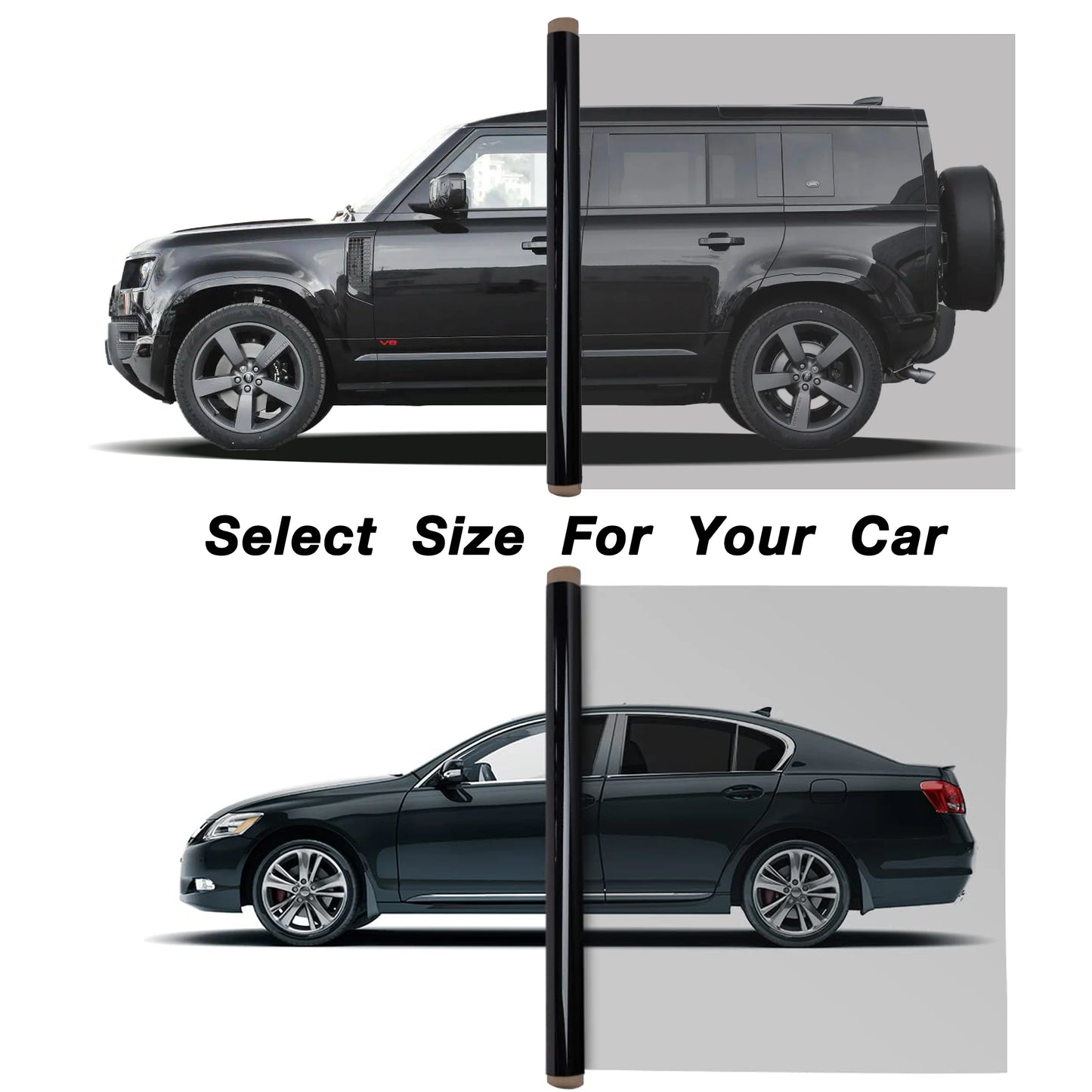 50cmx3/10m Car Window Tint Film Privacy Vinyl Foils Sunshade Stickers Windows Cover Protector Glass UV Sun For Cars Solar Shade