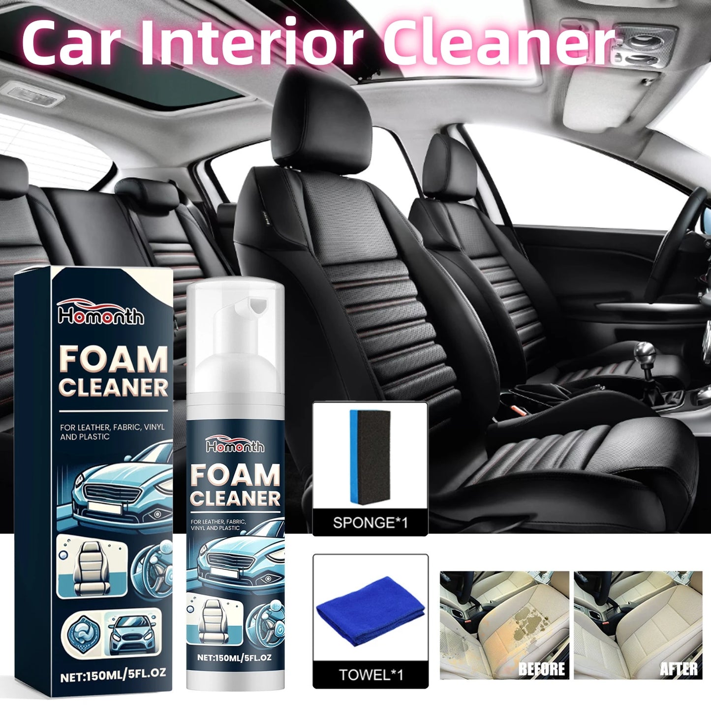 Multi-Purpose Car Wash Kit for Complete Vehicle Care