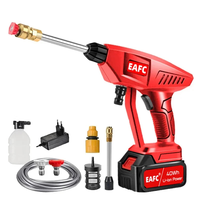 EAFCH Cordless 21V 60Bar Car Wash Gun High Pressure
