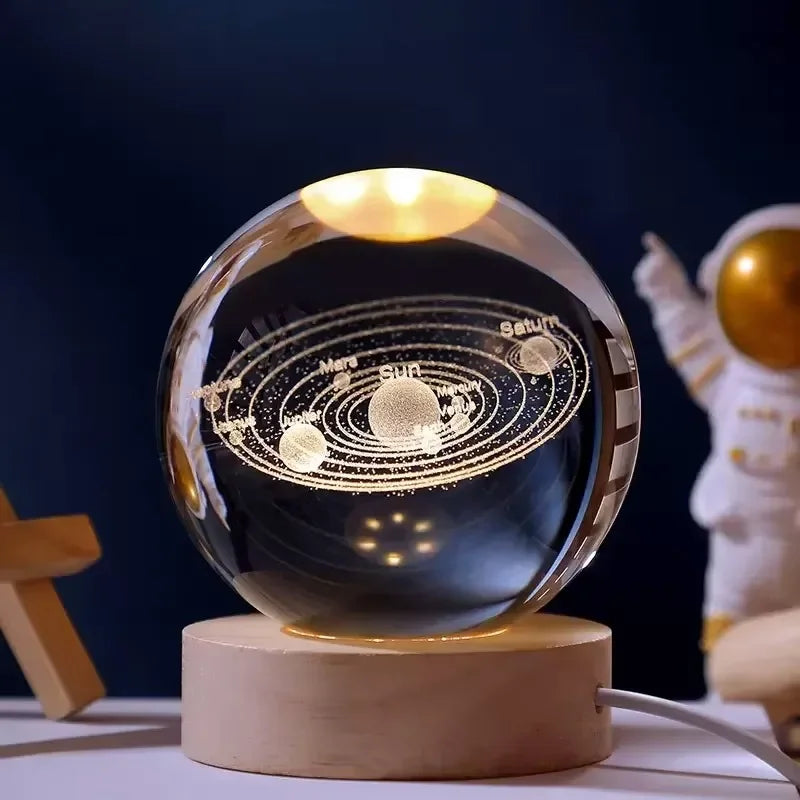 LED Night Light Saturn 3D Moon Table Lamp for Kids