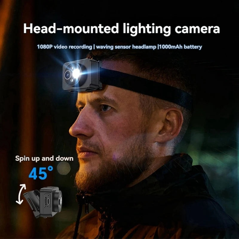 Head-Mounted HD Sports Camera for Outdoor Cycling and Vlogging