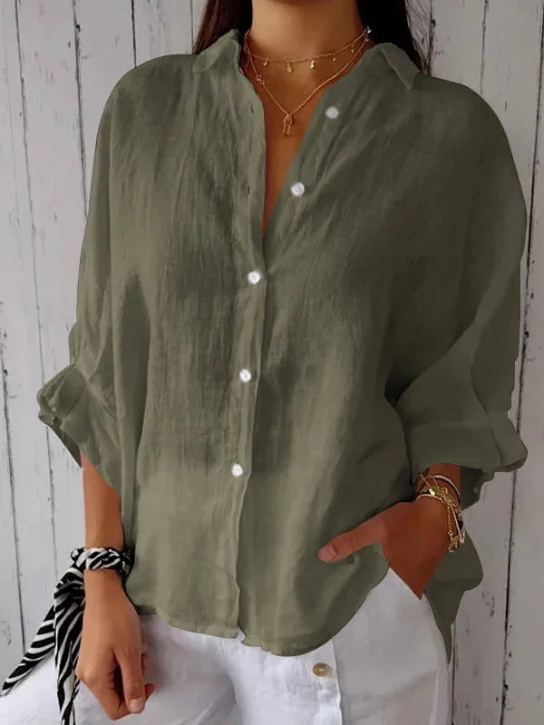 CN Guangdong Cotton Linen Womens T Shirt Loose Fit Top