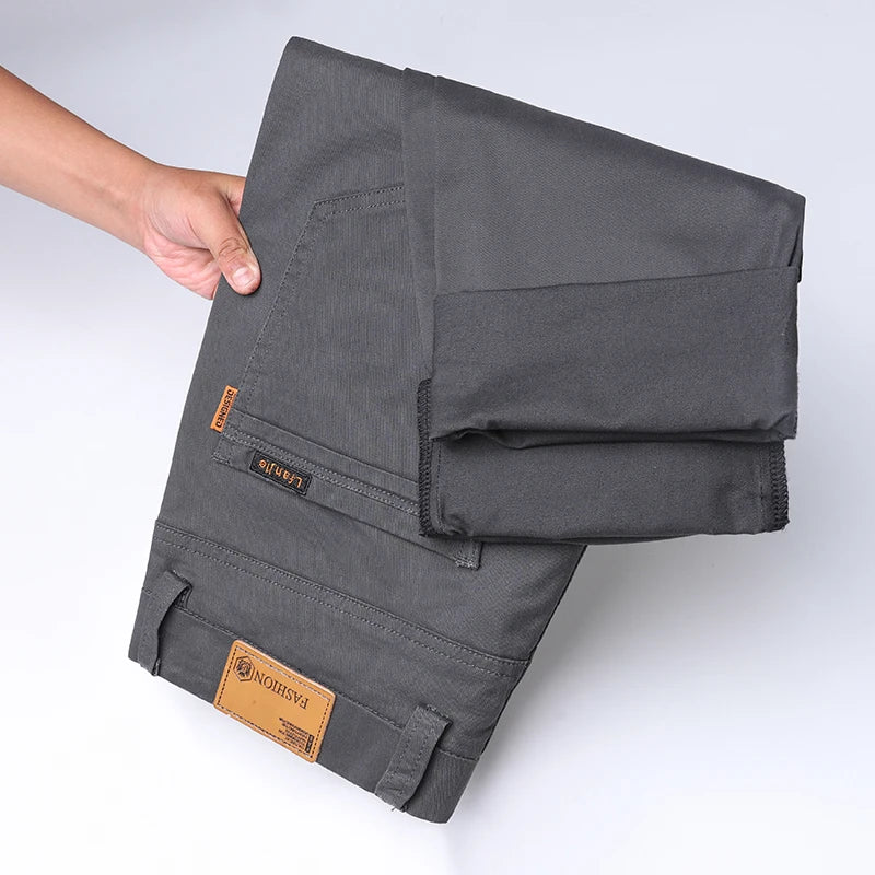 Men's Classic Solid Color Casual Pants for Every Occasion