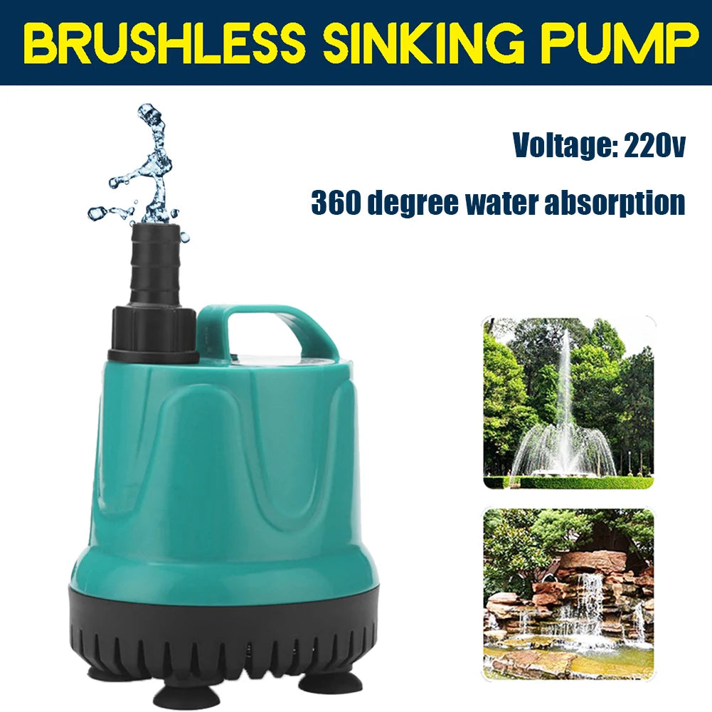Ultra-Quiet Submersible Water Fountain Pump for Aquariums and Ponds