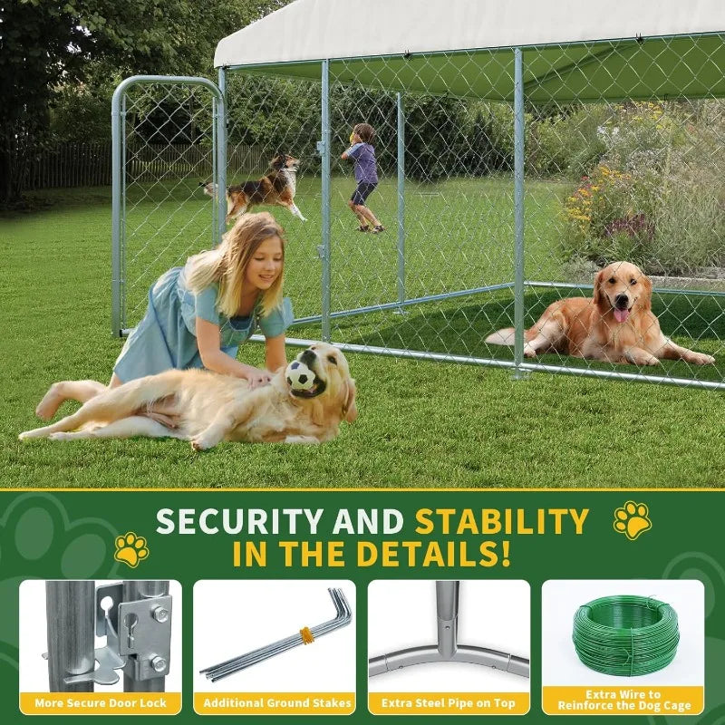 General Use Dog Kennel With Waterproof UV Cover And Locks