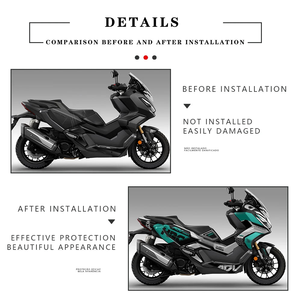 ADV 350 Fairing Protection Graphic Kit Decal Sticker Set