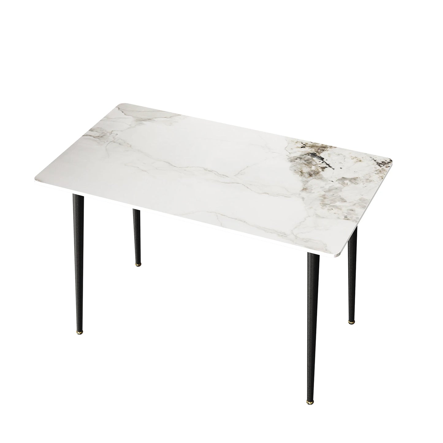 Modern Marble Dining Table with Metal Frame for Stylish Dining