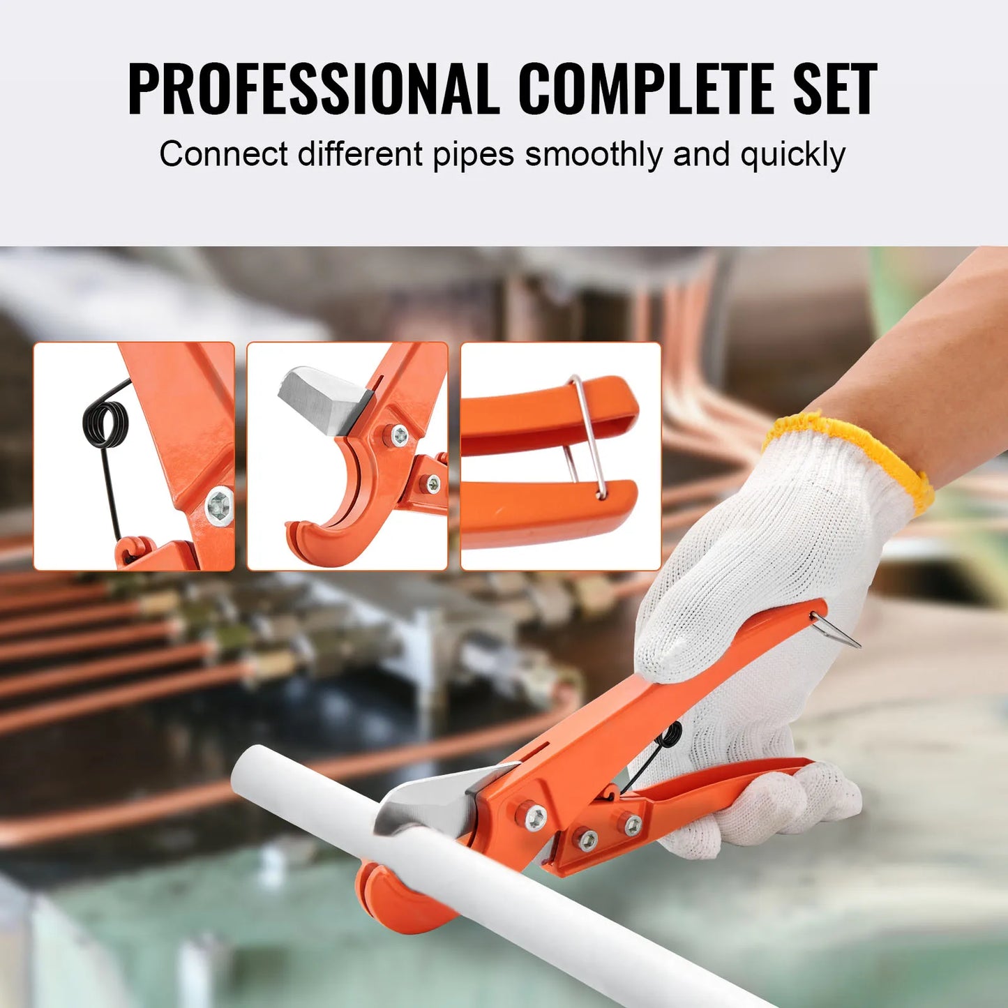 VEVOR Manual Hydraulic Pipe Tube Expander with Cutter Tool