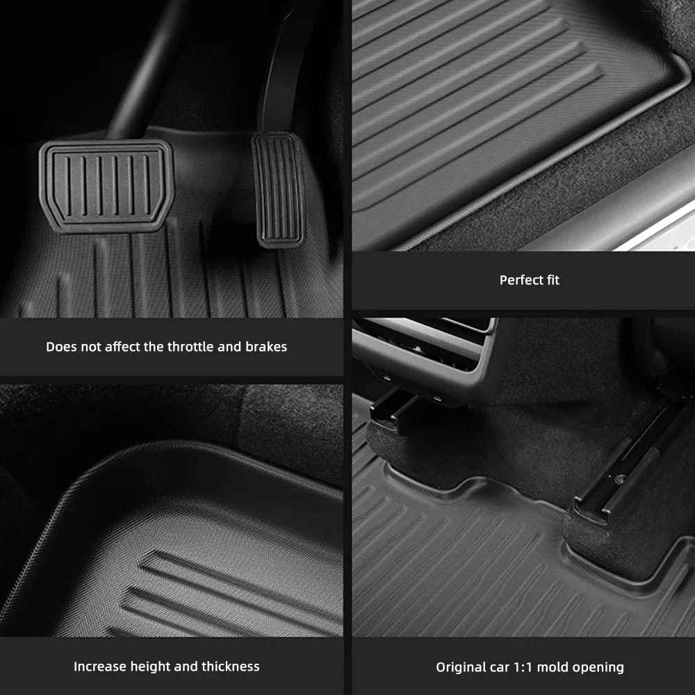 Tesla Model Y TPE Waterproof Floor Mats for All Weather Protection