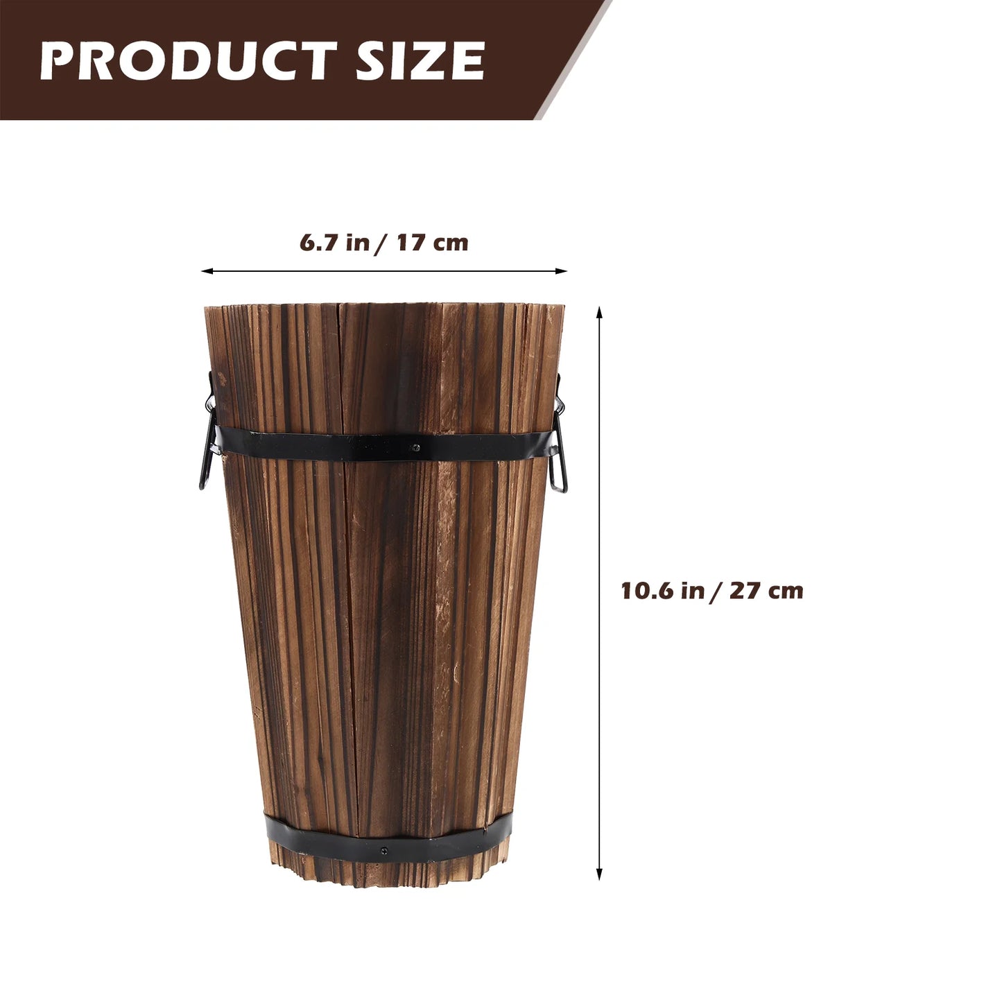 Choice Wooden Planter Retro Design Flowerpot For Garden