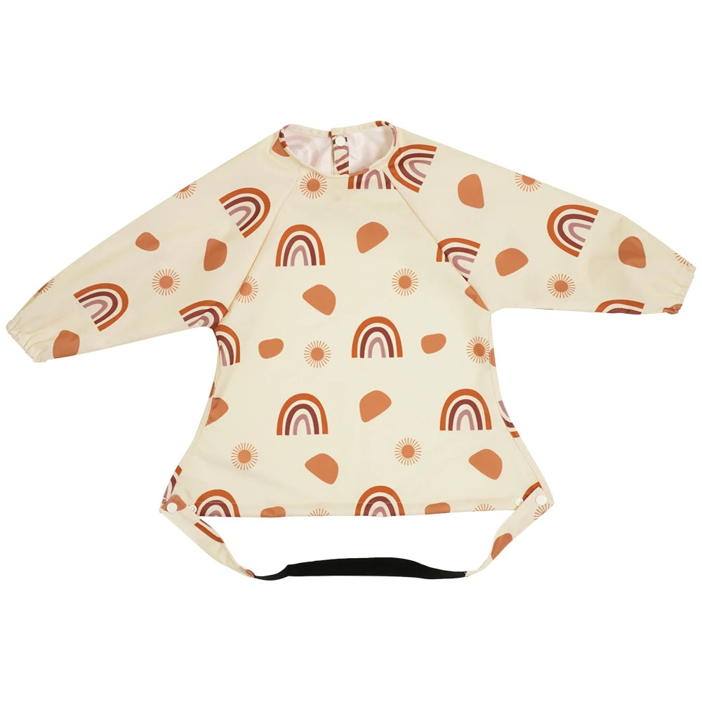 HappyFlute Waterproof Baby Feeding Bib with Snap Button Design
