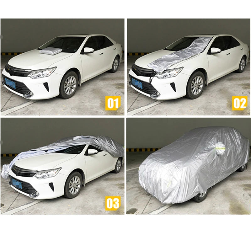 Universal Car Cover for Outdoor Protection from Snow and Dust