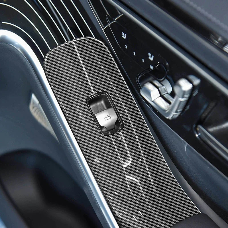 Carbon Fiber Window Lift Panel Cover for Mercedes Benz S Class
