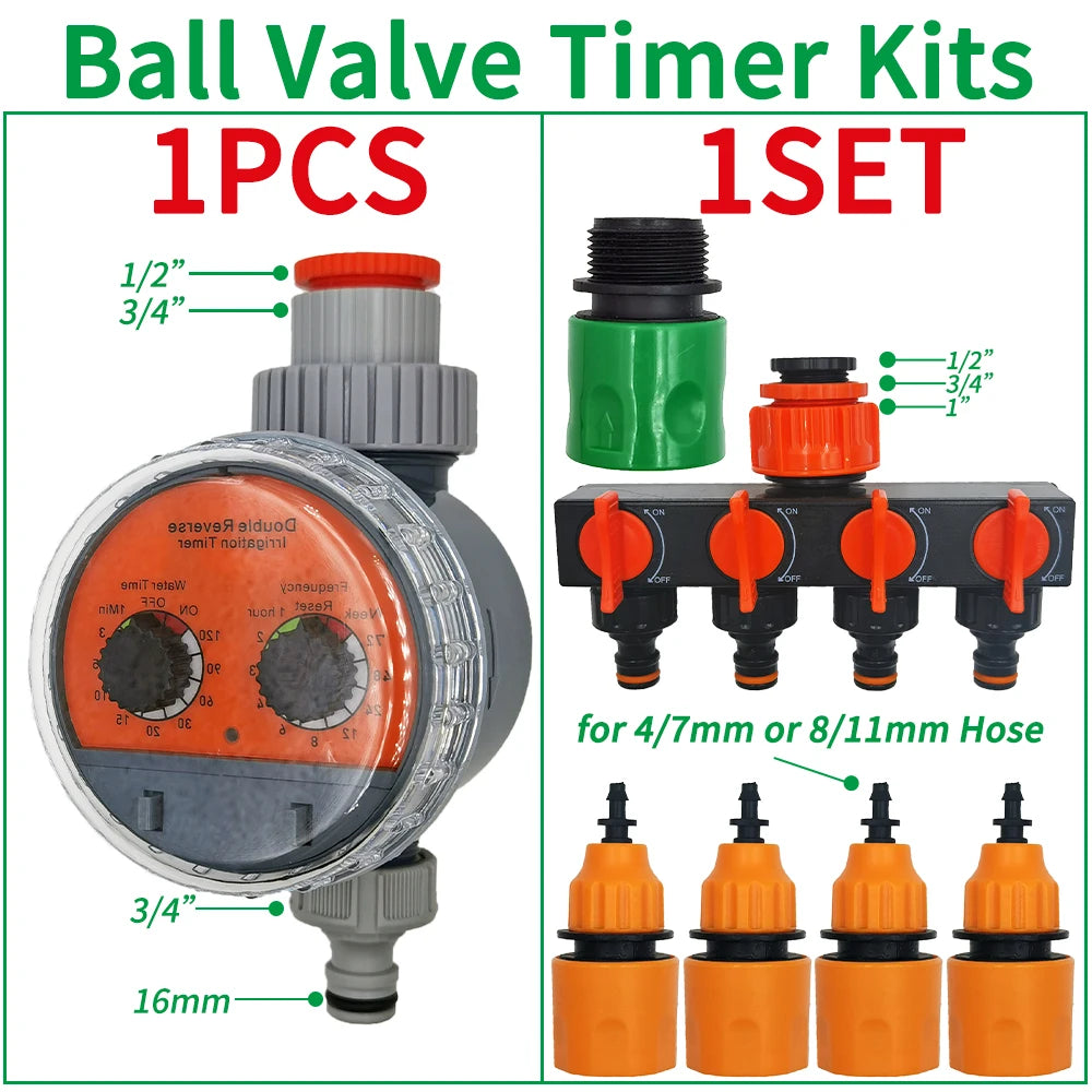 Oasis Ball Valve Irrigation Timer Automatic LCD Watering Electronic Water Tank Controller for Home Garden Greenhouse