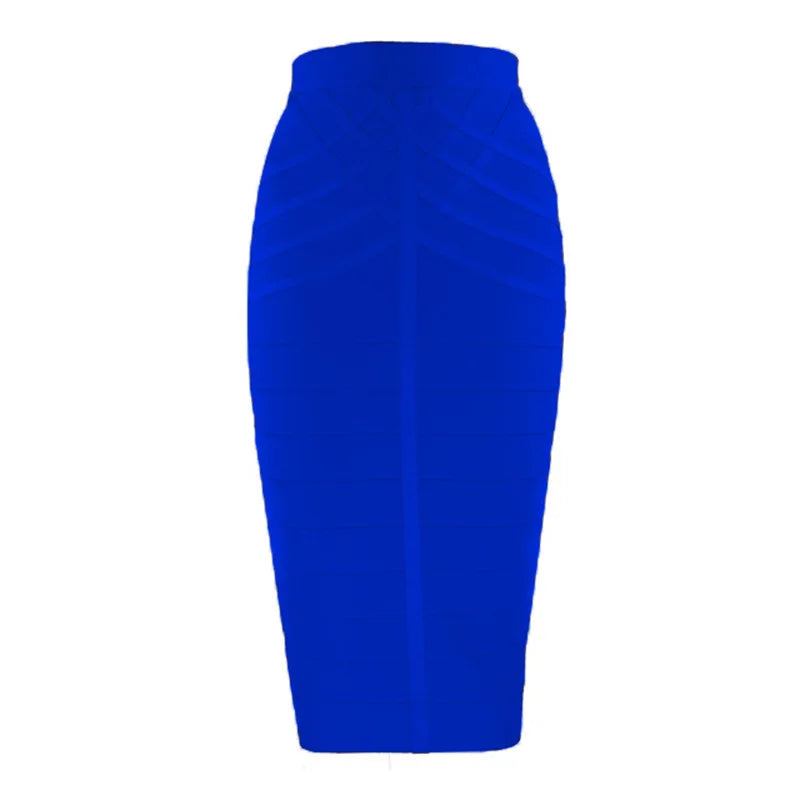 Elegant High Waist Bodycon Pencil Skirt for Office Ladies