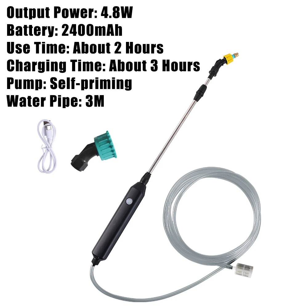 Electric Sprayer Automatic Spray Gun Garden Plant Mister USB Rechargeable Irrigation Tool 5L Bucket Optional