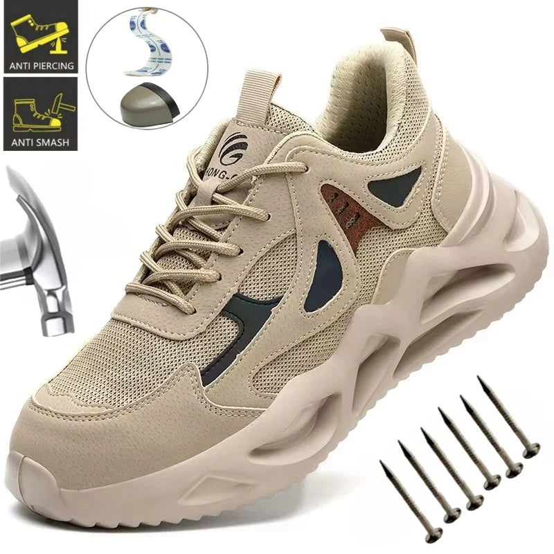 Lightweight Safety Shoes for Men and Women Steel Toe Cap Work Boots Breathable Sneakers Tactical Boots