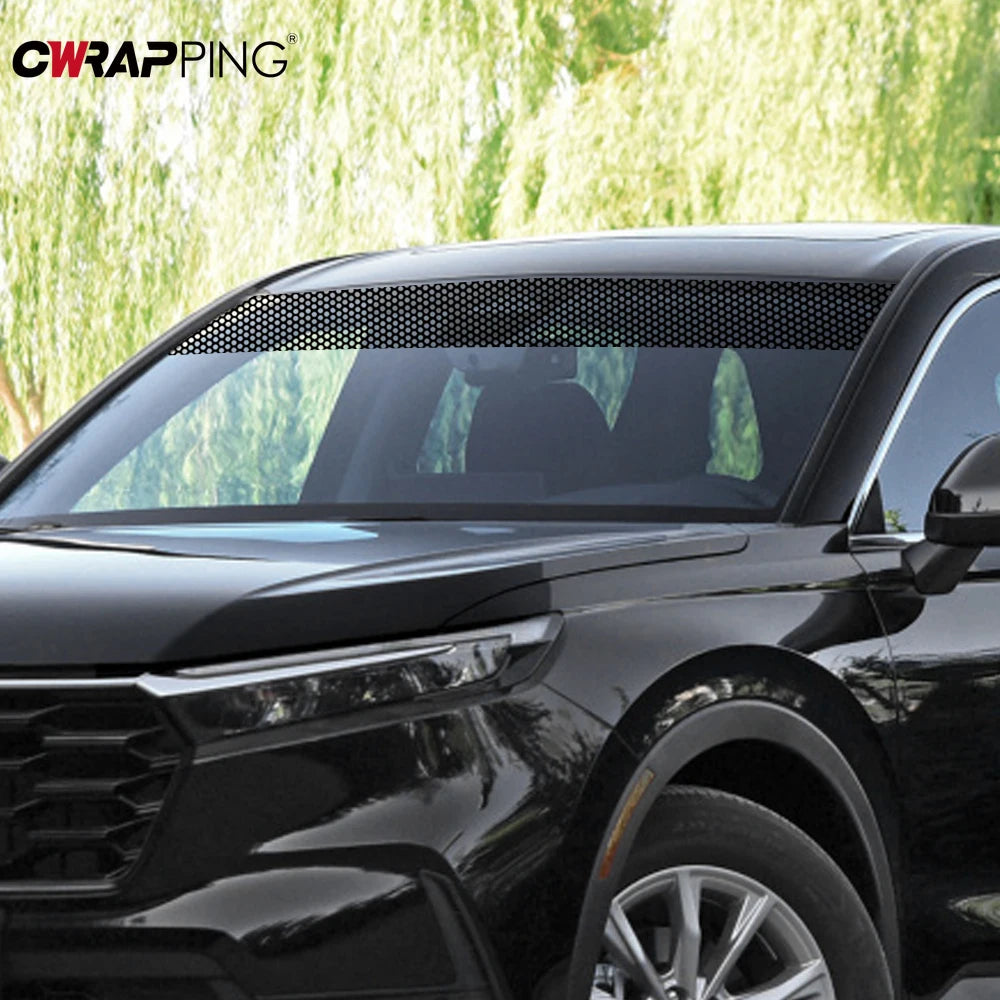 Car Sunshade Stickers Fly Eye One Way Vision Mesh Film Auto Front Windshield 3D Design Vinyl Film Decals