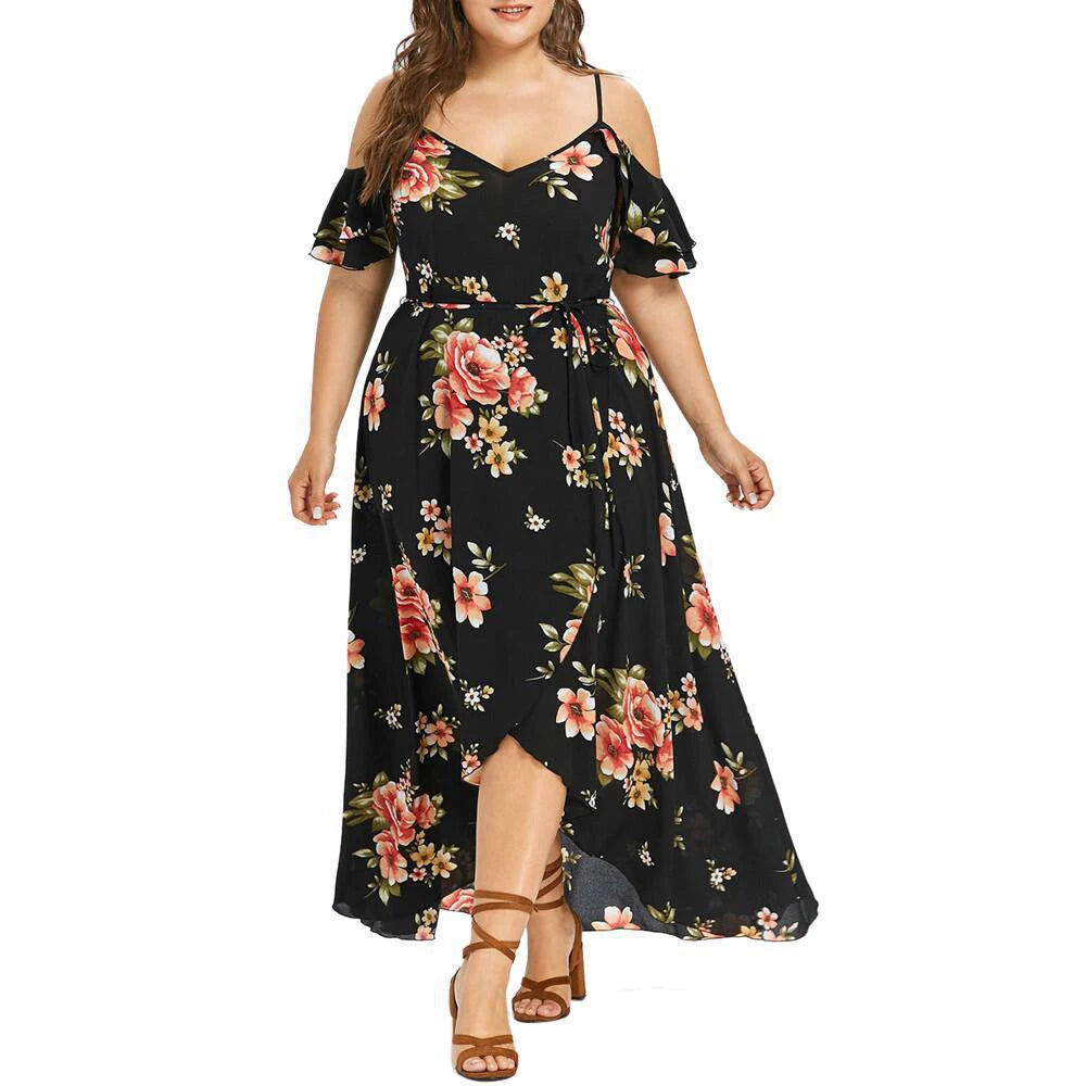 Casual Summer Flower Print Dress for Women