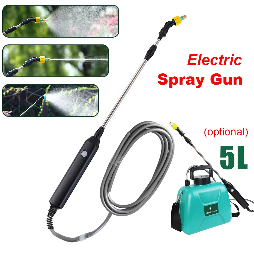Electric Sprayer Automatic Spray Gun Garden Plant Mister USB Rechargeable Irrigation Tool 5L Bucket Optional