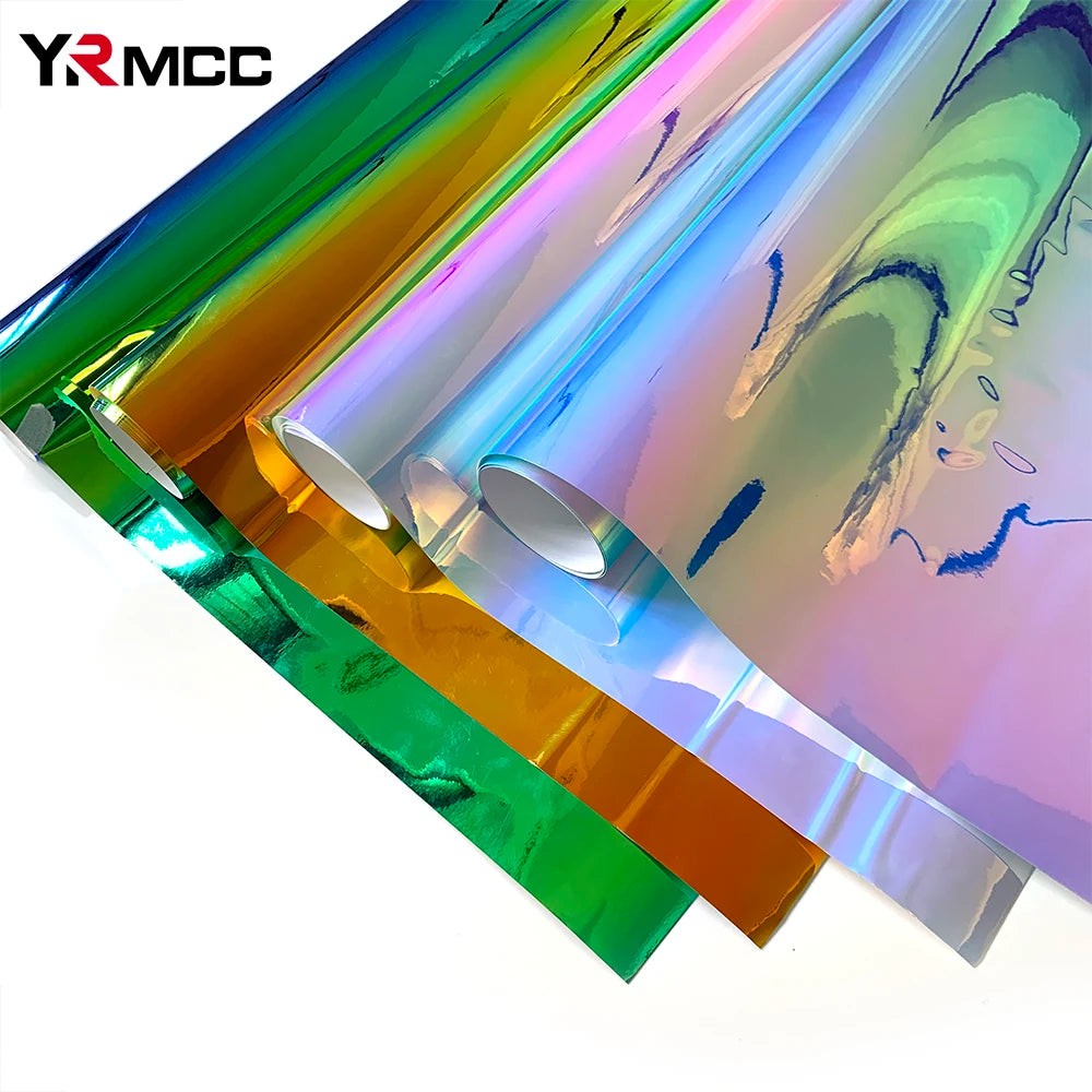 Car Wrap Film Laser Plating Auto Color Change PVC Sticker Chrome Rainbow Vinyl Air Free Bubble Motor Film