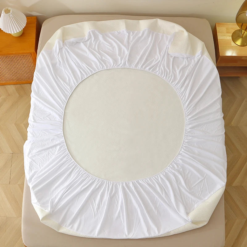 Waterproof Cooling Mattress Topper Protector Bed Sheet Set