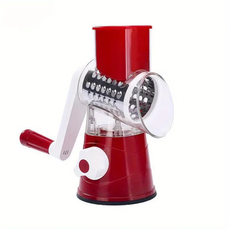 Vegetable Cutter and Slicer Manual Kitchen Cheese Chopper with 3 Sharp Drums