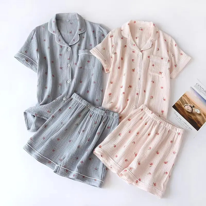 Cloud Cotton Story Women Cotton Crepe Pajama Set Two Piece