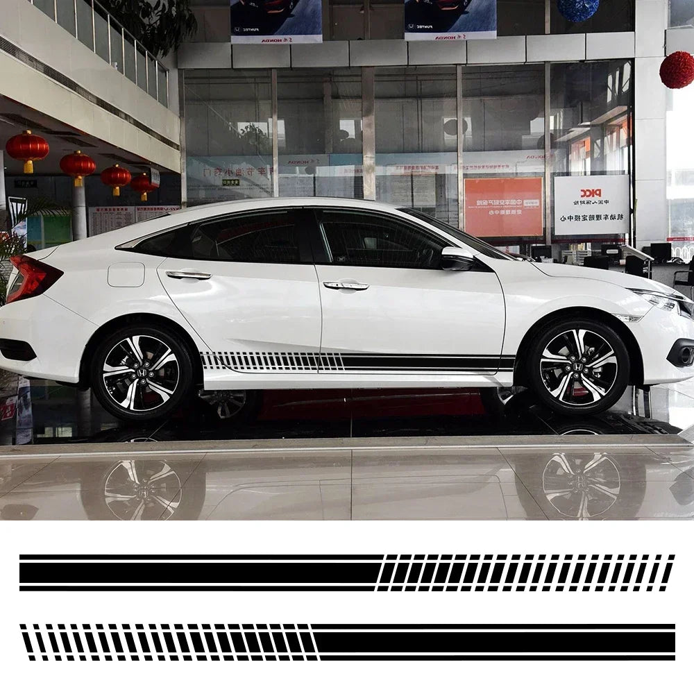 2PCS Universal Car Body Long Stripe Sticker Auto Accessories for Suzuki Volvo Tesla Skoda VW Volkswagen Smart Seat Subaru Toyota