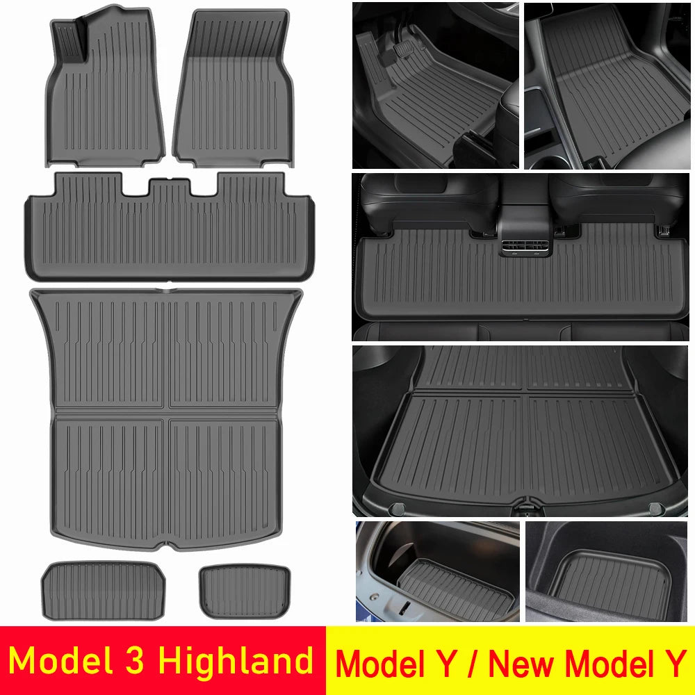 All Weather Floor Mats For Tesla Model Y And Model 3