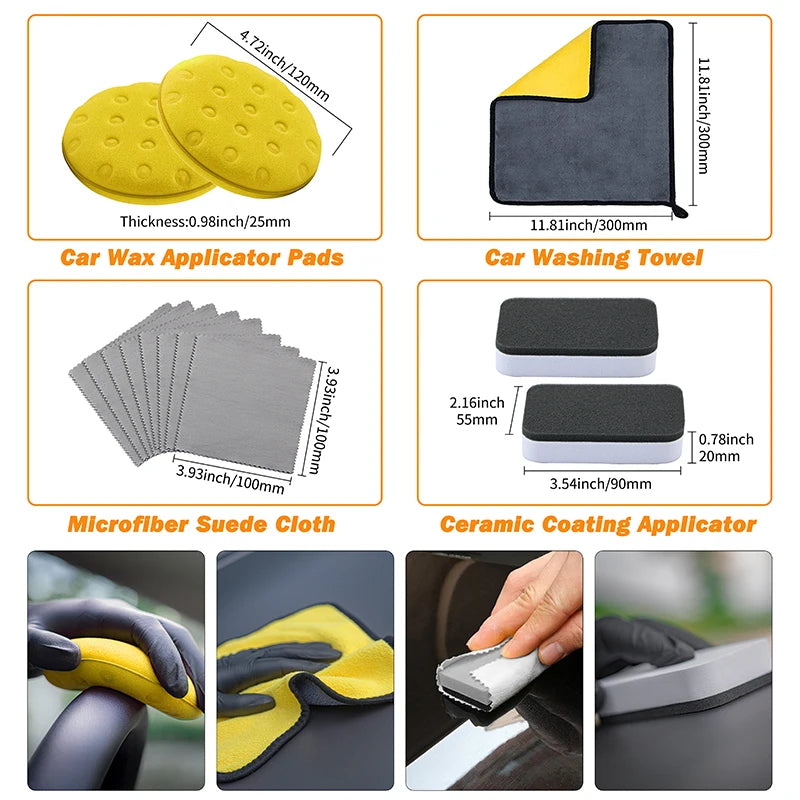 Car Detailing Brush Kit for Wheels and Interior Cleaning