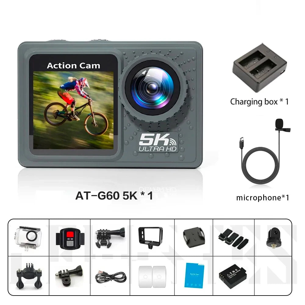 4K Action Camera with Electronic Stabilizer for Extreme Sports