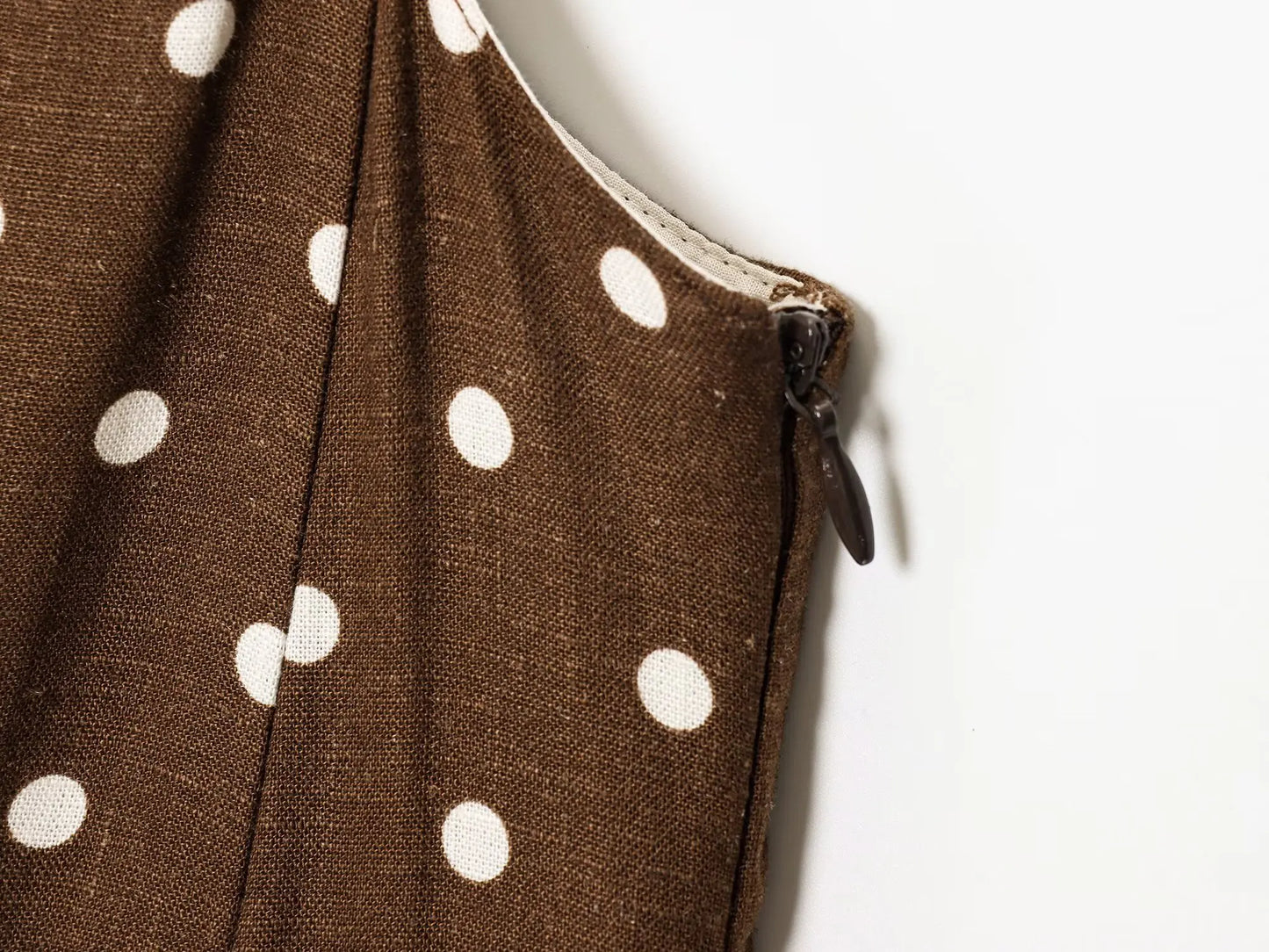 TRAFZA Vintage Polka Dot Suspender Midi Dress For Women