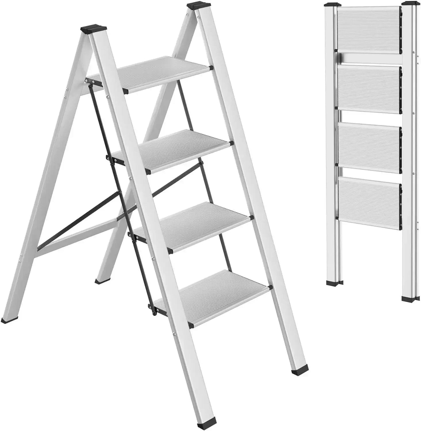 Femor Aluminum Folding Step Ladder With Anti Slip Pedal
