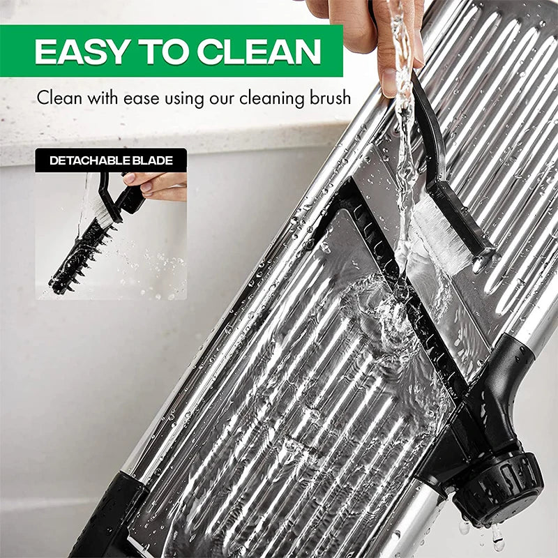 Adjustable Stainless Steel Vegetable Mandoline Slicer for Easy Chopping