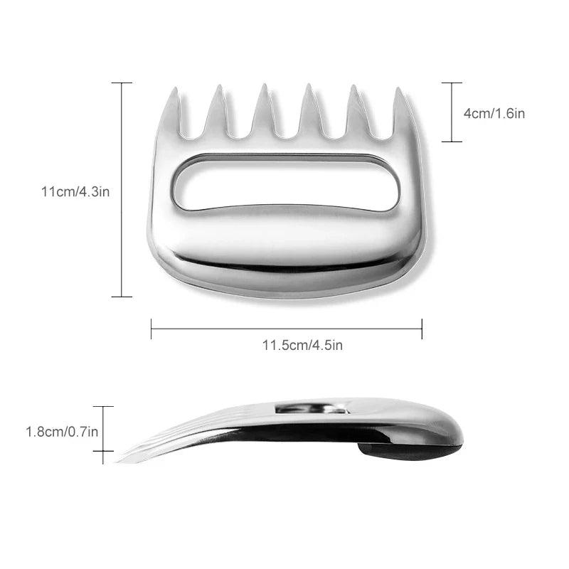 YOMEEI Stainless Steel Bear Claw Meat Shredder Tool Set