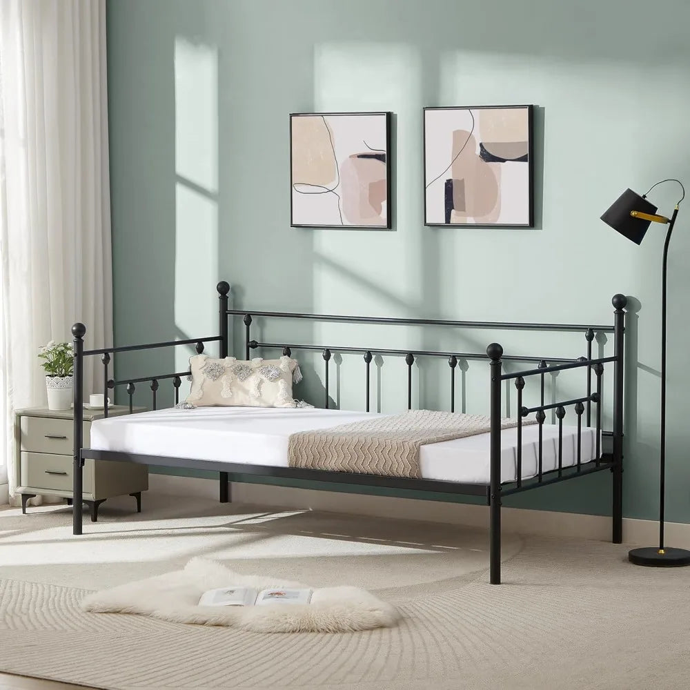 XMSJ VECELO Twin Size Daybed Frame With Headboard