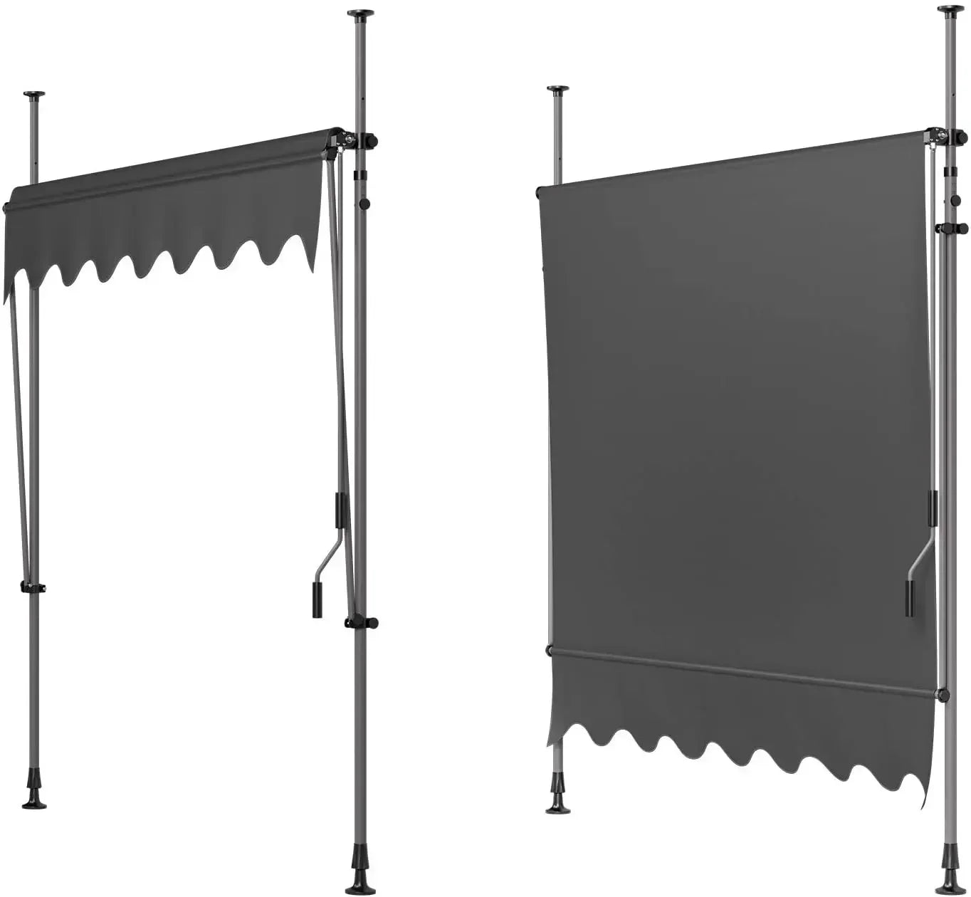Retractable Outdoor Patio Awning Sunshade Canopy for Backyard