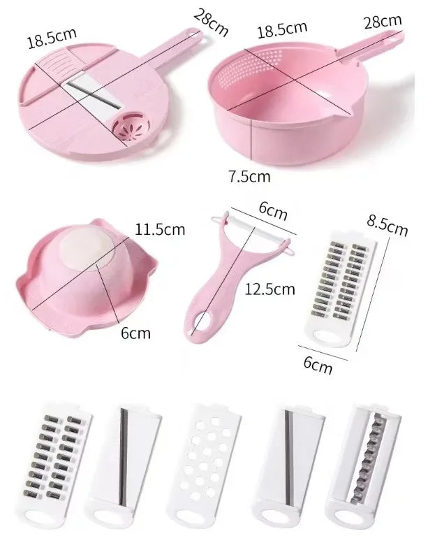 Multi-Function Vegetable Chopper and Grater for Effortless Meal Prep