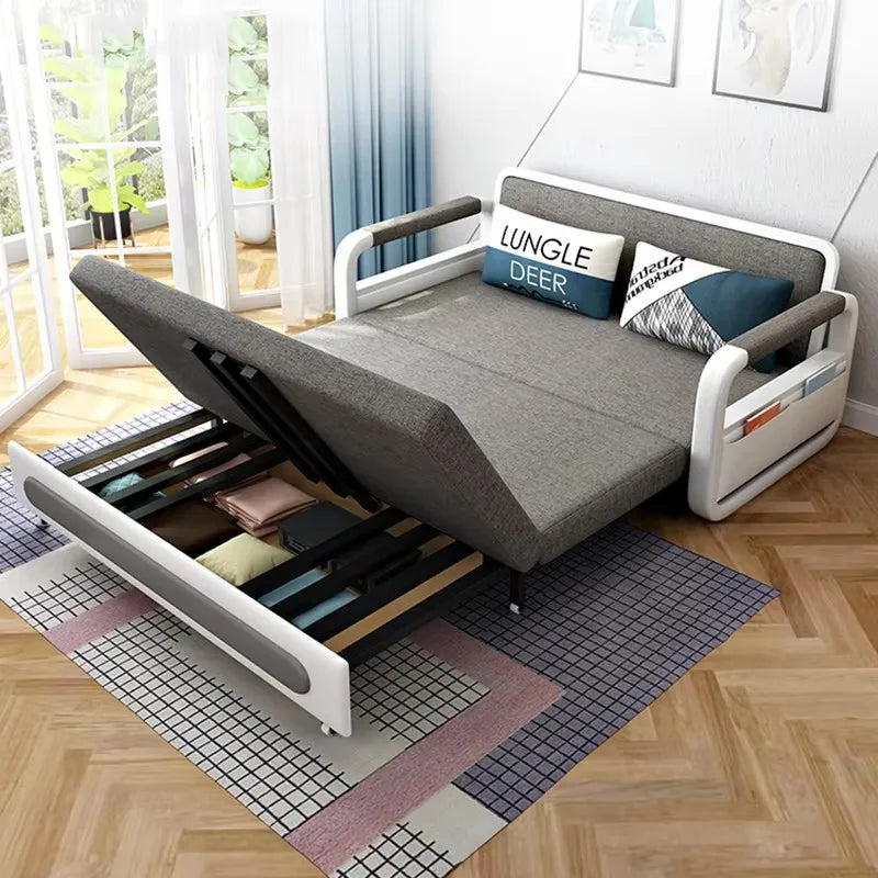 Modern Luxury Folding Sofa Bed with Storage for Living Room