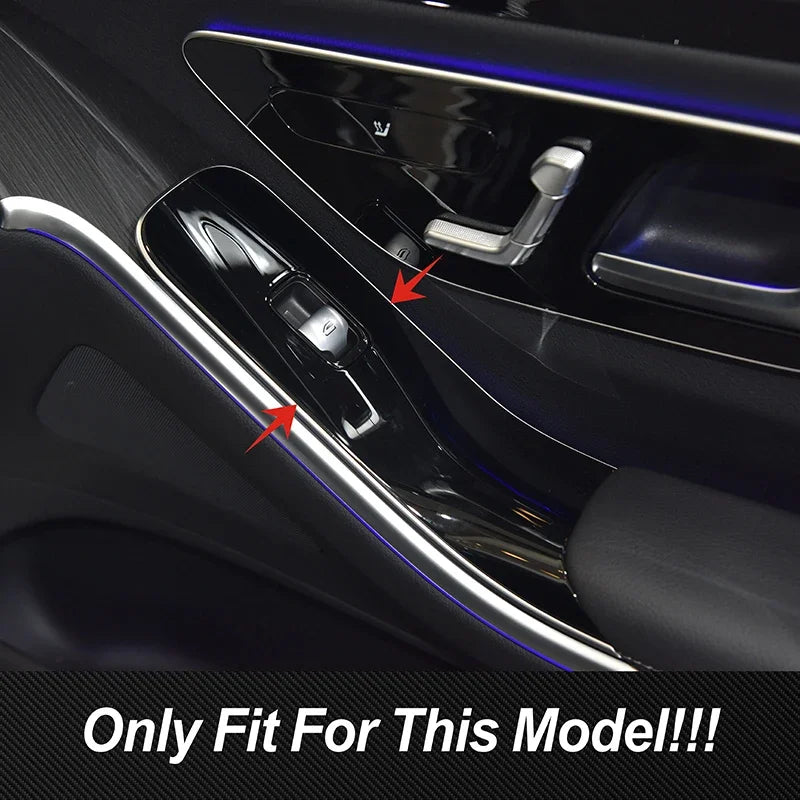 Carbon Fiber Window Lift Panel Cover for Mercedes Benz S Class