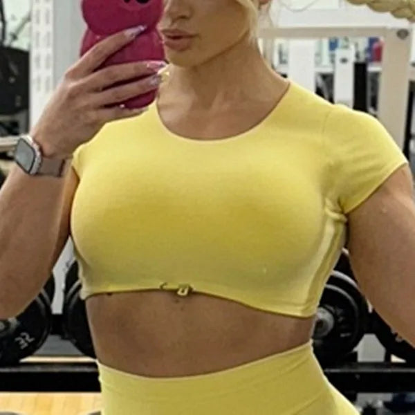 Ceodogg Womens Sports Yoga Crop Top Backless Fitness