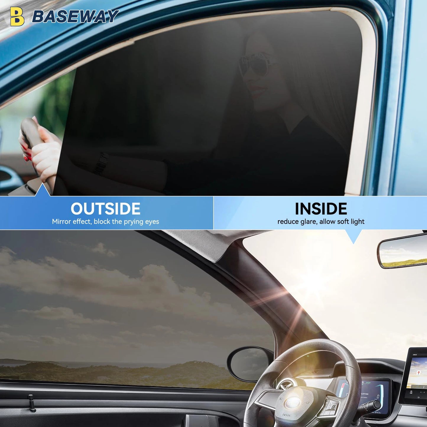 50cmx3/10m Car Window Tint Film Privacy Vinyl Foils Sunshade Stickers Windows Cover Protector Glass UV Sun For Cars Solar Shade