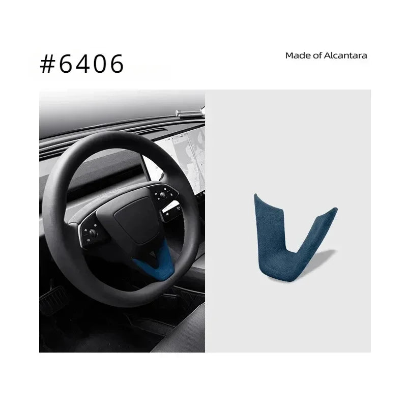 Alcantara Suede Steering Wheel Cover For Tesla Model 3