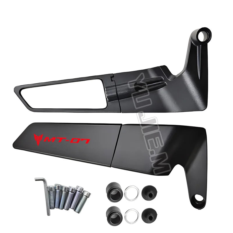 For Yamaha MT-07 MT07 MT 07 Motorcycle New Pattern High Quality CNC Rearview Mirror Fixed Wing