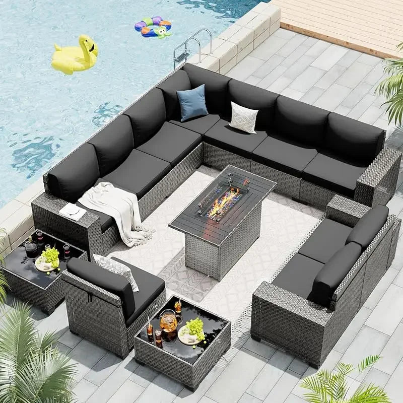 Outdoor Sectional Patio Furniture Set with Waterproof Cover