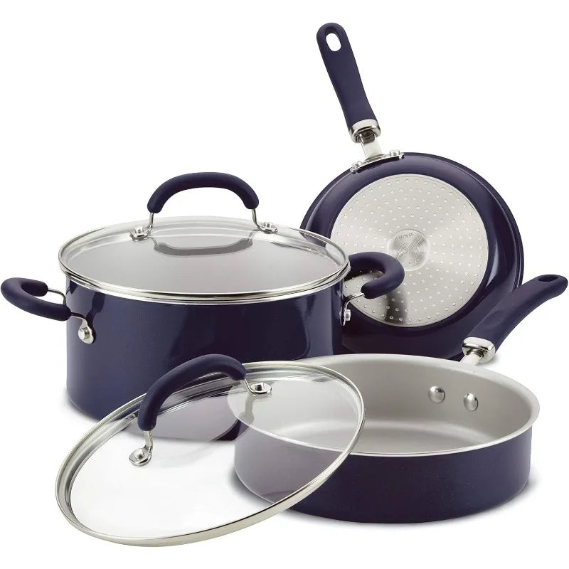 Rachael Ray Nonstick Cookware Set with PlatinumShield Technology